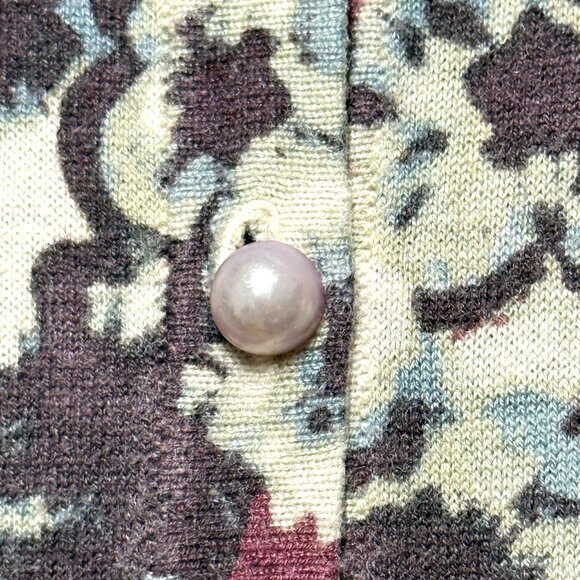 August Silk Womens Floral Cardigan With Pearl Buttons XL Pink Mauve Excellent - Picture 4 of 8